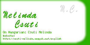 melinda csuti business card